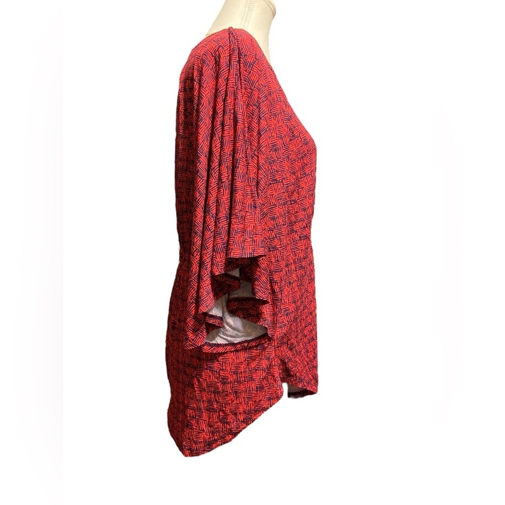 Mossimo Supply Co Red Boxy Tunic with Flutter Sleeves​ - Picture 4 of 7